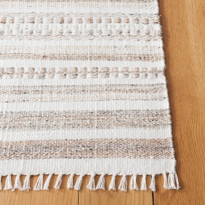 Bohemian Ivory Synthetic Flat Woven 27" Rug
