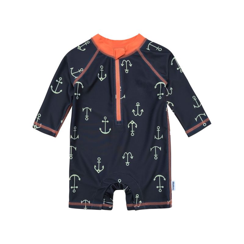 Gerber Baby and Toddler Boys' Long Sleeved Rashguard One Piece Swimsuit, 3 of 7