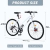 CAVINAS Shimano 7 Speed Hybrid Bike with TEC Chain and High-performance Tires,Aluminum Cruiser Bicycle with Front and Rear Disc Brakes,White - 3 of 4