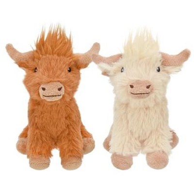 Multipet Highland Cow Plush Dog Toy - A Soft and Cuddly Companion