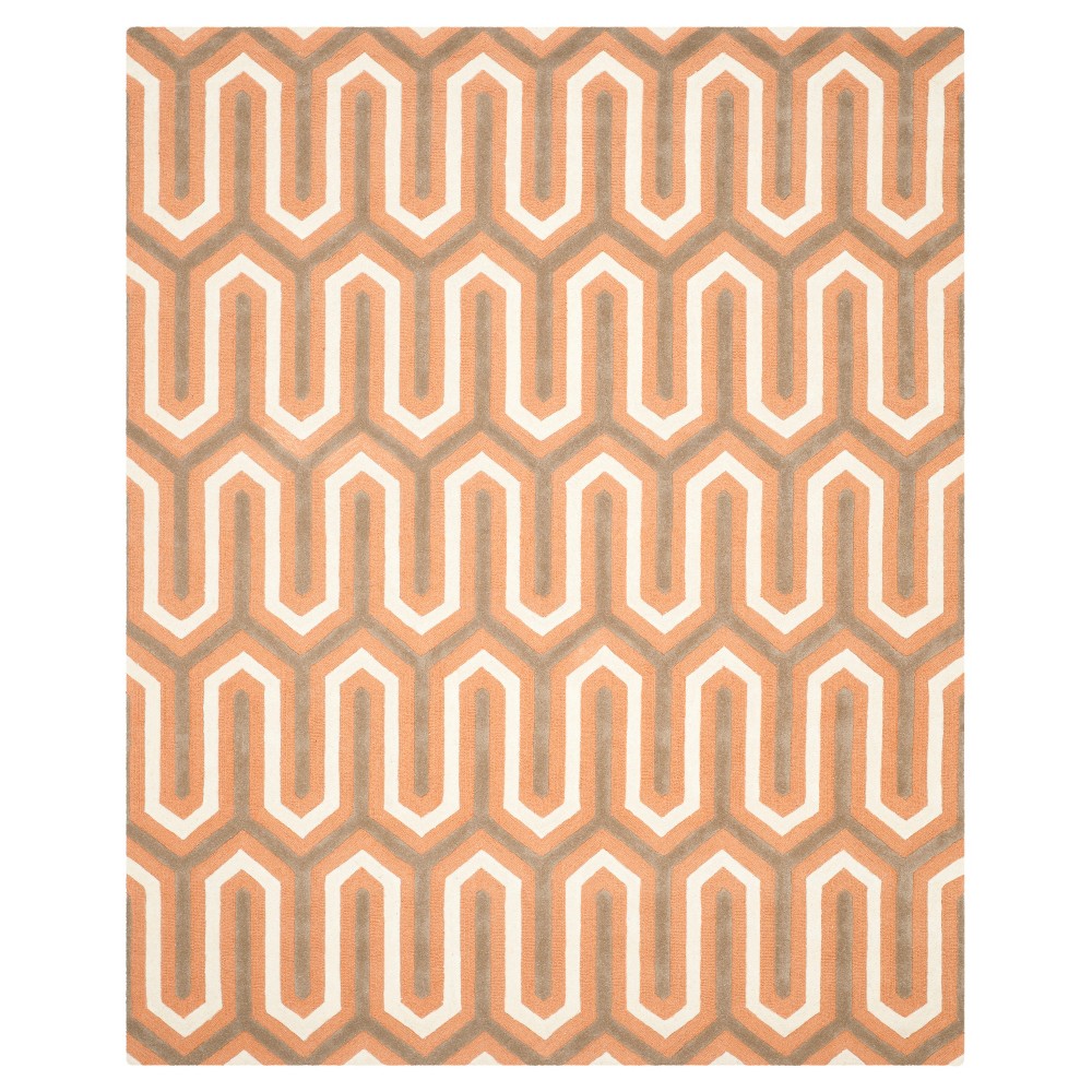 Aveline Textured Area Rug - Orange/Gray (8'x10') - Safavieh