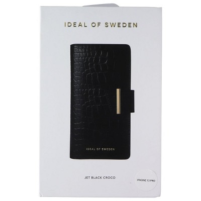 iDeal of Sweden Cora Phone Wallet for Apple iPhone 13 Pro - Jet Black Croco