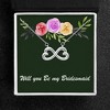 Bridesmaid Greeting Card and Hearts Necklace Sterling Silver Ginger Lyne Collection - 2 of 4