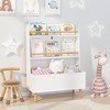 Lycvki Kids Bookshelf and Toy Storage Cabinet Organizer, White - 2 of 4