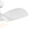 YUHAO 42 in. Indoor Modern Contemporary Matte White ABS Blades Integrated Dimmable LED Ceiling Fan with Light and Remote Control - 4 of 4