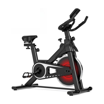 VisioGear Exercise Bike, Indoor Cycling Bike with Built-in Moving Wheels, Stationary Bikes for Home Cardio Gym Workouts, Black, 42"*41.6"*21.6"