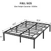 Whizmax 16 Inch Bed Frame No Box Spring Needed, Heavy Duty Metal Platform Bed Frame for Bedroom Easy Assembly, Noise Free, Black - 2 of 3