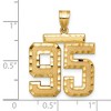 Black Bow Jewelry 14k Yellow Gold, Varsity Collection, Large D/C Pendant Number 95 - 2 of 3