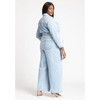 ELOQUII Women's Plus Size Denim Jumpsuit - 3 of 4