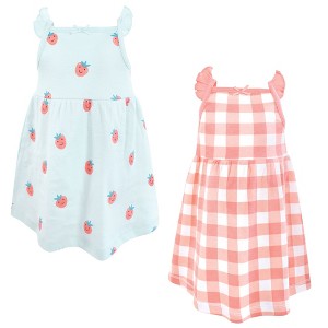 Luvable Friends Hudson Baby Sleeveless Dresses 2pk - 1 of 2