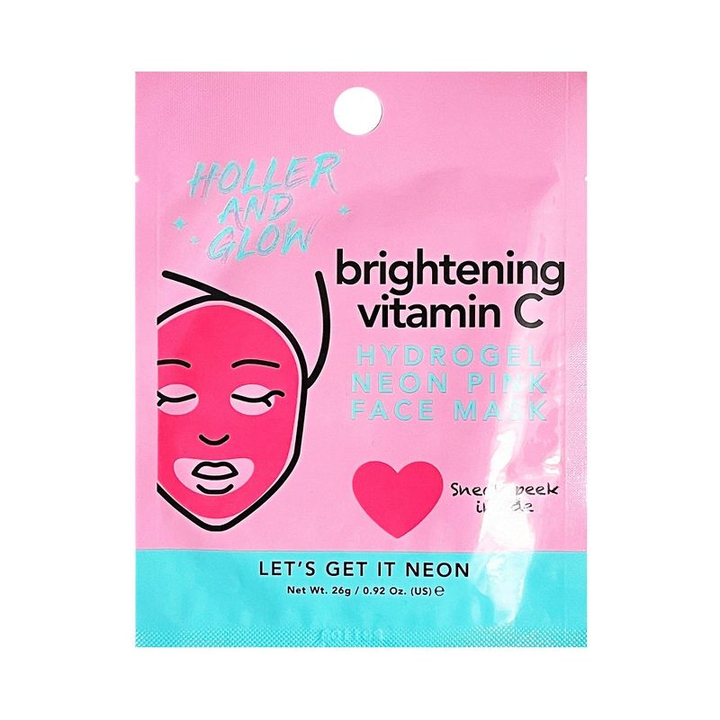 Holler and Glow Face The Neon Hydrogel Face Mask - Neon Pink, 1 of 5
