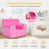 Infans Kids Sofa Toddler Foam Filled Armchair w/ Velvet Fabric Baby Perfect Gift Pink - 3 of 4