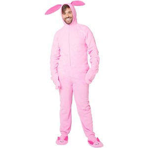 A Christmas Story Family Pajamas Ralphie Pink Bunny Matching One-Piece Pink - 1 of 3