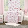 Little Love by NoJo Beautiful Blooms Pink, White, and Grey Floral Super Soft Changing Pad Cover - 3 of 3