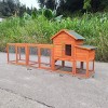 Large Outdoor Wooden Chicken Coop with Nesting Box and Waterproof Roof, Backyard Hen House for 3–4 Chickens or Small Pets – The Pop Home - 4 of 4