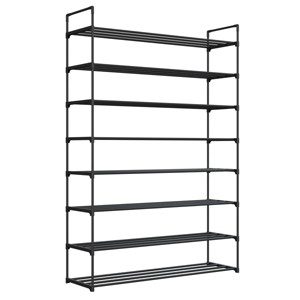 Home-Complete 8-Tier Shoe Rack for 40 Pairs, Black - 1 of 4