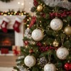 SEVOBAL Tree Ornaments 6PCS Set Glass Christmas Ball Ornaments 3.9" Tree Hanging Decor Holiday Party Set Xmas Tree Accessories, White, 3.9"*3.9"*3.9" - 3 of 4
