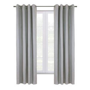 Thermaplus Shadow Blackout UV Protection Grommet Curtain Panel for Windows 52" x 63" Grey - 1 of 4