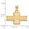 Black Bow Jewelry 10k Yellow Gold Iowa Hawkeyes NCAA Small Pendant - 2 of 3