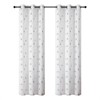 Set of 2 Dakota Privacy Layered & Embroidered Floral Light Filtering Grommet Top Window Curtain Panels - Kate Aurora - 2 of 4