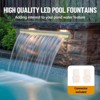Pool Fountain Stainless Steel, Pool Waterfall with LED Strip Light, Waterfall Spillway Rectangular Garden Outdoor, LED Pool Fountains - 4 of 4