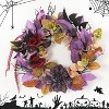 Acekool Halloween Wreath for Front Door, Gothic  Decor, Red Rose & Leaf Accents, Indoor Outdoor Spooky Seasonal Decoration - 3 of 4