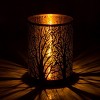 9" Indoor/Outdoor Branching Tree Décor with Tungsten Lights and Timer Black - Alpine Corporation - 3 of 4