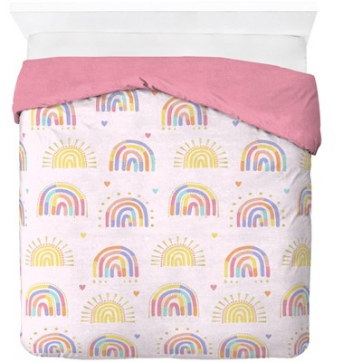 Doodle Rainbow Organic Cotton Full/Queen Duvet Cover & Sham Set