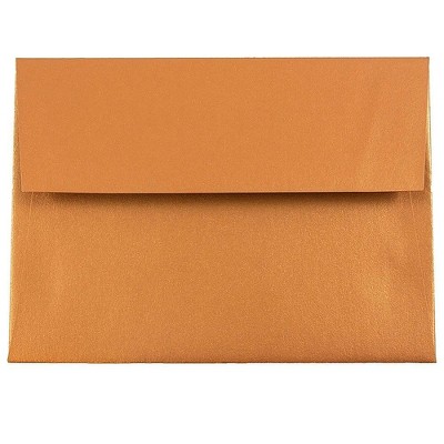 JAM Paper A6 Metallic Invitation Envelopes 4.75 x 6.5 Stardream Copper GCST651I