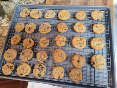 2pc Nonstick Baking Sheet and Cooling Rack Set Gray - Figmint™