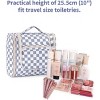 Narwey Checked Hanging Travel Toiletry Bag for Women, Travel Bag - 3 of 3