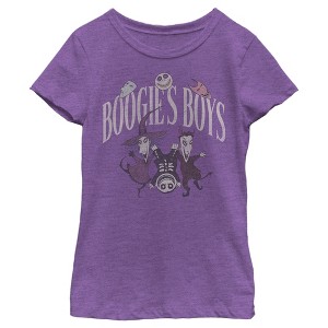 Girl's The Nightmare Before Christmas Lock, Shock, and Barrel T-Shirt - 1 of 4