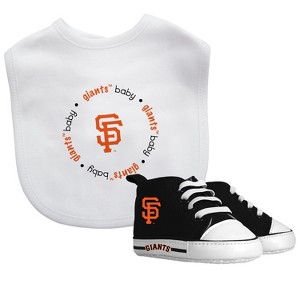 Baby Fanatic 2 Piece Bid and Shoes - MLB San Francisco Giants - White Unisex Infant Apparel - 1 of 3