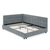 CAVINAS Full Bed Frame, Upholstered Tufted Full Size Bed Frame with Comfortable Backrest and Armrests, Modern Platform Bed for Bedroom - 2 of 4