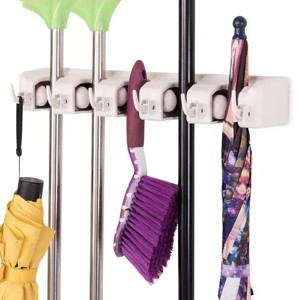 Racxily Wall-mounted Mop Holder Hanger with 5 Positions - 1 of 4