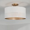 Capital Lighting Dash 3 - Light Semi-Flush Mount in  Aged Brass/White - 4 of 4