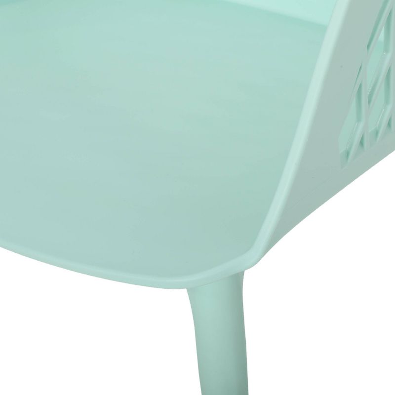 Azalea 2pk Resin Modern Dining Chair - Mint - Christopher Knight Home, 5 of 10
