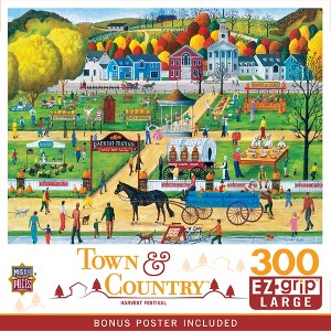 MasterPieces 300 Piece EZ Grip Jigsaw Puzzle - Harvest Festival - Large Pieces for Adults - 1 of 4