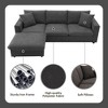 Modern L-shaped Sectional Sofa, Upholstered Couch with Convertible Ottoman and 2 Free Pillows-ModernLuxe - image 4 of 4