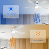 BestParts 52 Inch Ceiling Fan with Light, Remote Control Ceiling Fan, Reversible Quiet Motor, 6 Speed ​​Air Flow, Bedroom Living Room, ABS - 3 of 4