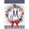 American Wreath Monogram M Everyday Garden Flag 18" x 12.5" Briarwood Lane - 3 of 4