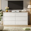 6 Drawer Dresser for Bedroom,Wide Wood Chest of Drawers Handle Free - 2 of 4