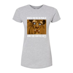 Women's - Disney - When The Coffee Hits Fitted Graphic T-Shirt - 1 of 3