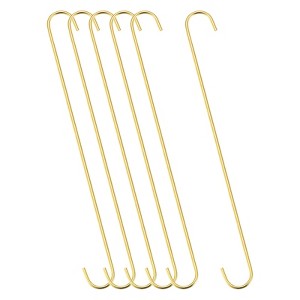 Unique Bargains Carbon Steel Indoor Outdoor Utility Hooks and Hangers 6 Pcs - 1 of 4