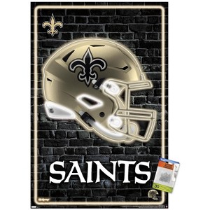 Trends International NFL New Orleans Saints - Neon Helmet 23 Unframed Wall Poster Prints - 1 of 4