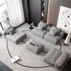 Whisen Chenille Fabric Cushion Sofa & Modular Sectional Sofa with 4 Pillows and 3 Seats, Modern Oversized Comfort for Family Living - 2 of 4