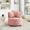 Velvet Upholstered Swivel Chair for Living Room - 2 of 4