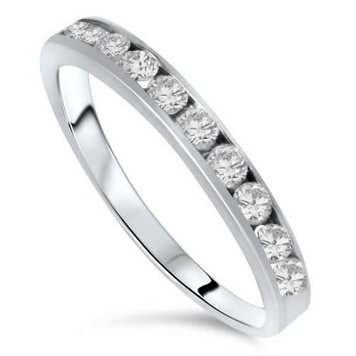 Pompeii3 3/8ct Channel Set Diamond Ring 14K White Gold