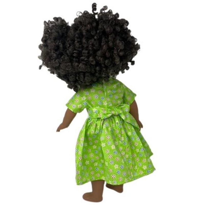 Doll Clothes Superstore Neon Green Flower Dress Fits 18 Inch Girl Dolls Like American Girl Our Generation My Life, 4 of 5