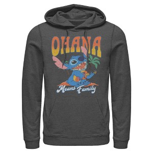 Mens Lilo & Stitch Ohana Guitar Lightweight Hoodie - 1 of 4